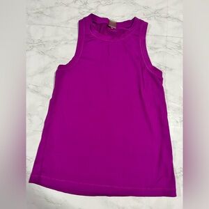 Calia Ribbed Running Tank in a vibrant fuschia- Size L